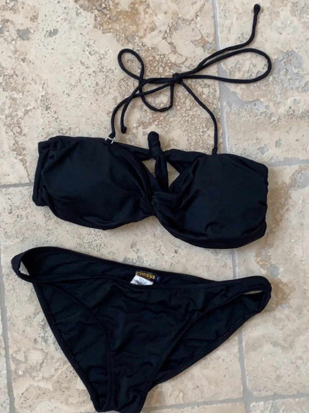 Ralph Lauren Rugby black bikini size Small
